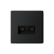 Розетка компьютерная 2-м ArtGallery RJ45 + RJ45 кат.5E механизм карбон SE GAL001085