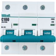Выключатель автоматический модульный 3п C 100А 10кА ВА-201 DEKraft 13009DEK