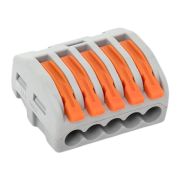 Клемма строительно-монтажная СМК 222-415 5-проводная 0.08-2.5кв.мм с рычагом (уп.100шт) PROxima EKF plc-smk-415