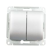 Переключатель проходной 2-кл. СП Glossa 10А IP20 (сх. 6/2) 10AX механизм алюм. SE GSL000365