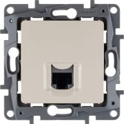 Розетка компьютерная 1-м СП Etika RJ45 кат.5E UTP механизм сл. кость IEK 672341