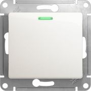 Выключатель 1-кл. СП Glossa 10А IP20 (сх. 1а) 10AX с подсветкой механизм перламутр. SE GSL000613