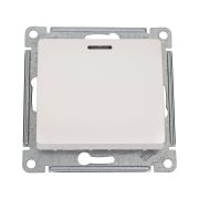 Переключатель проходной 1-кл. СП Glossa 10А IP20 (сх. 6а) 10AX с подсветкой механизм перламутр. SE GSL000663