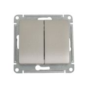 Переключатель проходной 2-кл. СП Glossa 10А IP20 (сх. 6) 10AX механизм платина SE GSL001265