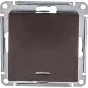Выключатель 1-кл. СП AtlasDesign 10А IP20 (сх. 1а) 10AX с подсветкой механизм мокко SE ATN000613