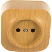 Розетка 1-м ОП 10А IP20 без заземл. сосна IONICH 1442