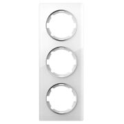 Рамка 3-м Garda вертикал. стеклянная бел. 2E52311300 OneKeyElectro 2234945