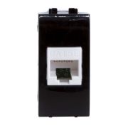 Розетка компьютерная 1-м СП 1мод. Brava RJ45 кат.5E черн. DKC 77654N