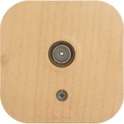 Розетка телевизионная TV 1-м ОП Quteo IP20 с топологией «звезда» дерево IEK 782269