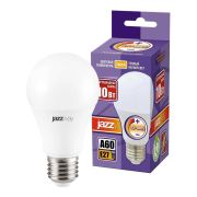 Лампа светодиодная PLED-DIM 10Вт A60 грушевидная 3000К тепл. бел. E27 820лм 220-240В диммир. JazzWay 1028839