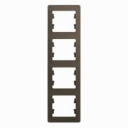 Рамка 4-м Glossa вертикал. шоколад SE GSL000808