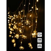 Гирлянда «Бахрома» DICLD-100WW-C 100 теплых бел. светодиодов 1.7х0.5м с насадками SHLights 4690601047205