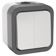 Выключатель 2-кл. ОП TORS TS205 10А IP55 бел. IEK TS-V20-0-10-55-K41